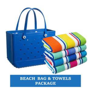 beach bag & towels package