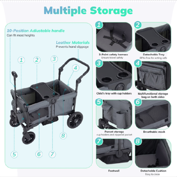 stroller wagon with lots of storage